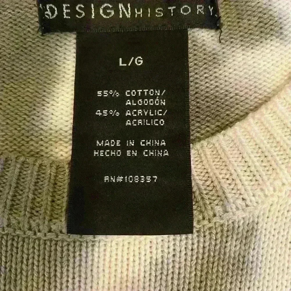 Design History Women's L Tie Dye Geometric Pullover Sweater - Picture 4 of 4